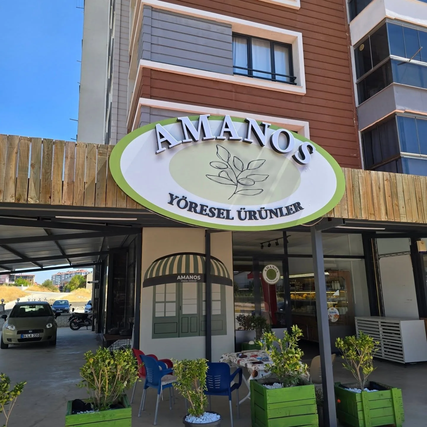 Amanos Yöresel Ürünler Oval Cephe Tabelası, Uşak